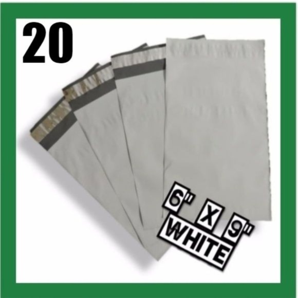 Other - (20) 6" x 9" White Self Sealing Poly Mailers